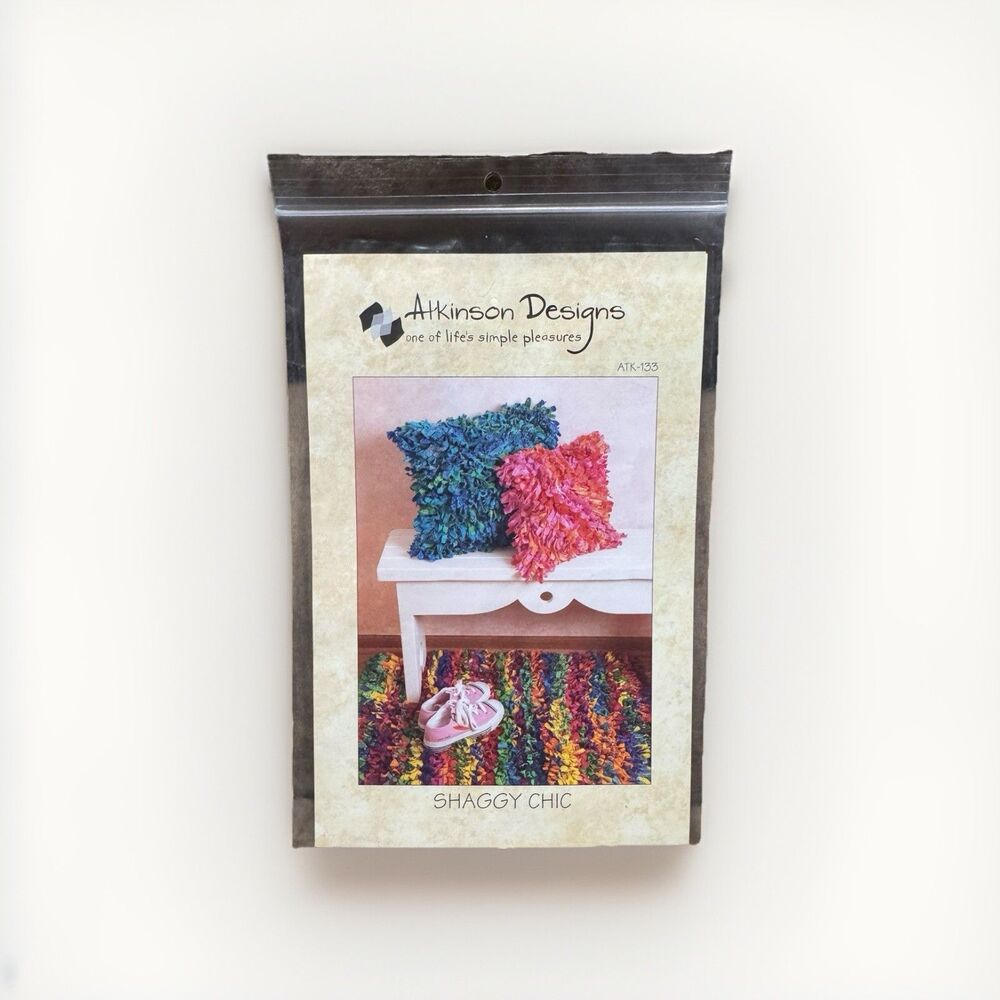 Atkinson Designs Shaggy Chic Pillows Rug Sewing Pattern ATK-133 Fringe